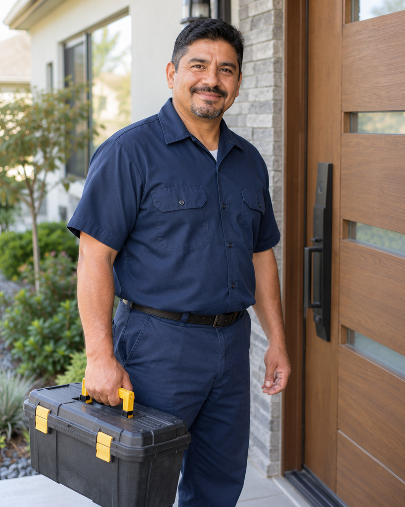 Técnico de HECO con su caja de herramientas